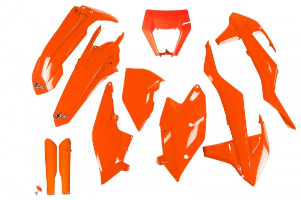 Full Plastic Kit neon orange for Ktm EXC 125 - EXC 150 - EXC 250 - EXC-F 250 - EXC 300 - EXC-F 350 - EXC-F 450 - EXC-F 500 -...